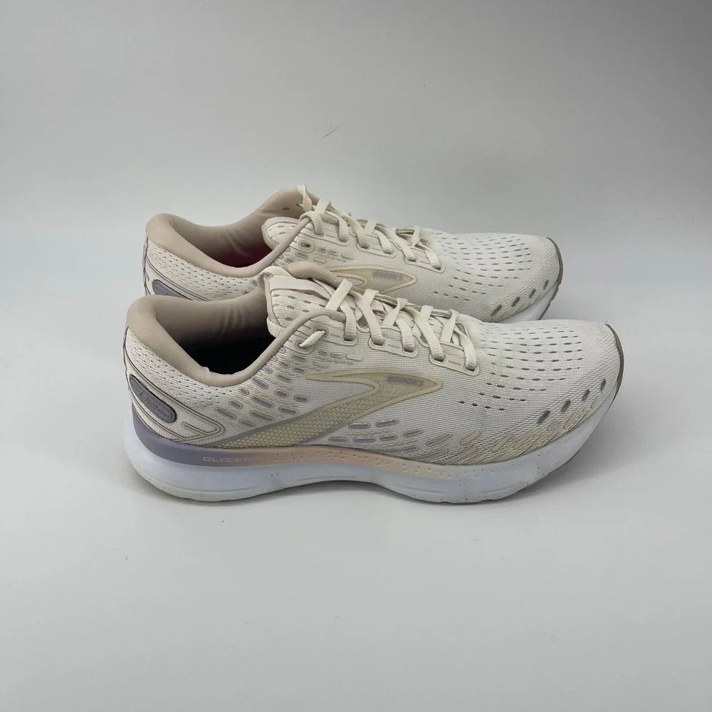 Brooks Glycerin 20 Womens Running Shoes Cream Lavender 1203691B199 Size 12